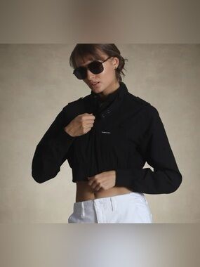 Members Only Cropped Mini Racer Jacket